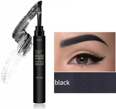 GABBU Eyebrow Cream Gel With Brush 2IN1 Brow Brush Long-lasting & Waterproof 1.8 g(black)