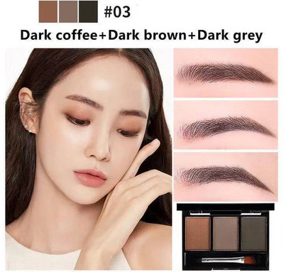 Wiffy PROFESSIONAL Eyebrow Powder Cake with brush Brow Palette Eyebrow Enhancer 10 g(MULTICOLOR)