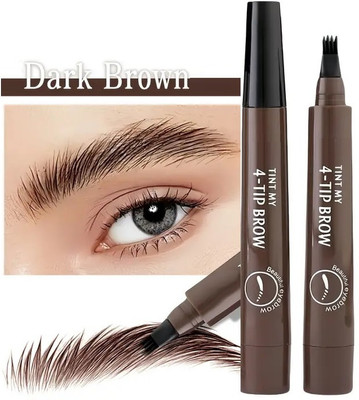 GABBU Waterproof Eyebrow Pencil, 4 Tip Microblading, Smudge-Proof & Long-Lasting 2 g(Brown)