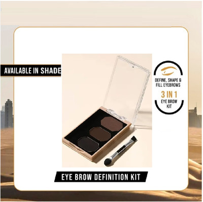 Maryville multi color 3 in 1 eyebrow palette easy to use pack of 1 9 g(multi color)