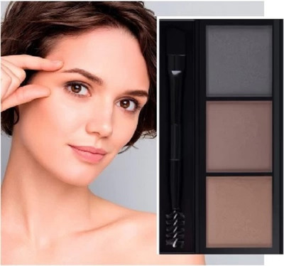 NADJA Best 3 In 1 Black and Brown Eyebrow Powder Palette 7.2 g (MULTI COLOR) 7.2 g(MULTI COLOR)