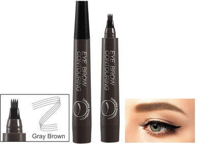 Neycare new eyebrow filer pen gray color shade perfect pack of 1 2.5 g(gray)