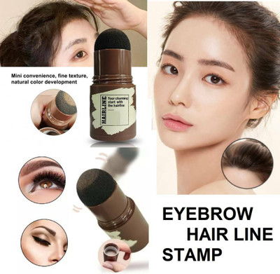 FOZZBY BEAUTY One Step Hair Liner + Eyebrow Stamper Kit with Stencil and Eyebrow Brush 6 g(Black)