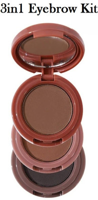 GFSU - GO FOR SOMETHING UNIQUE 3 Color Eyebrow Powder And Long Lasting Eyebrow Makeup 5 g(multi color)