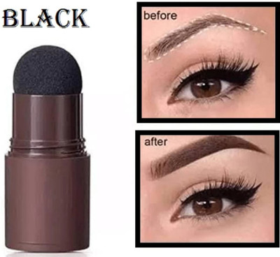Glowsync Eyebrow Stamp Kit with Stencil and Eyebrow Brush 6 g (black) 6 g(Black)