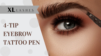 HUZURLU Eyebrow Pen Waterproof Eyebrow Pencil with a Micro-blending-01 1 ml(black)