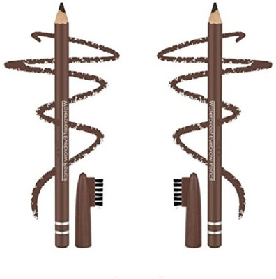 YELGO Beauty Eyebrow Enhancer Pencil, Eye MakeUp 7.2 Gm Pack of 2 (DARK BROWN) 7.2 g(Brown)