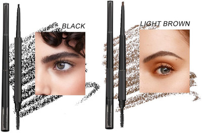 tanvi27 Professional Touch Eyebrow Pencils Makeup Brow Kit with Dual Ends 2 g(Brown, Black)