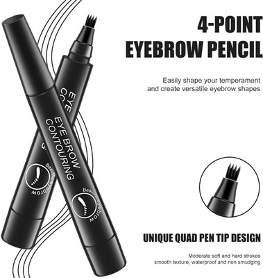 manasona Waterproof 3D Liquid Eyebrow Enhancing Pen(BLACK)