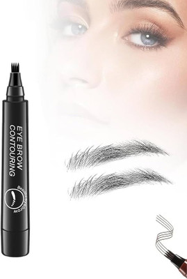 HUZURLU Eyebrow Pen - Waterproof Eyebrow Pencil with a Micro-blending-01 1 ml(black)