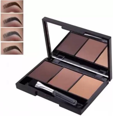 winry Waterproof 3 In 1 Black and Brown Eyebrow Powder Palette 20 g(MULTICOLOUR)