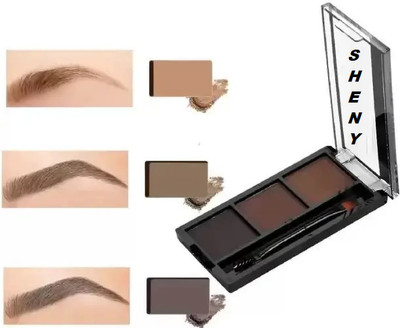 Sheny Waterproof Eyebrow Powder Make Up Palette Women Eye Brow Makeup Kit Set 6.8 g(multicolor)