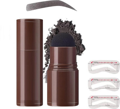 BLUSHIS Waterproof Eyebrow Enhancer Color Eyebrow Stamper Kit Eye Makeup Stencils 6 g 5 g(BLACK)