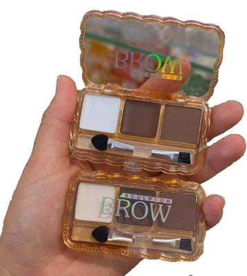 Latixmat Eyebrow Powder Cake with Eyebrow Brush, Long Lasting WaterProof Eyebrow Palette 3 g(Multocolor)
