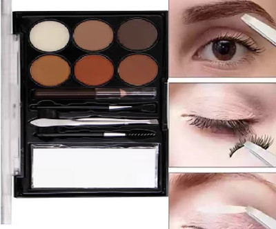 AFARAXIA 3 Color Eyebrow Powder Cake Palette With 1 Brush 3 Color Eyebrow 2 g(MULTICOLOR)