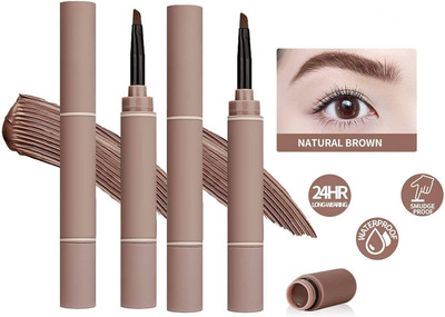 Latixmat Eyebrow Cream Pen Delicate Smooth Long-lasting Natural Waterproof Pack Of 2 3.6 g(Natural Brown)