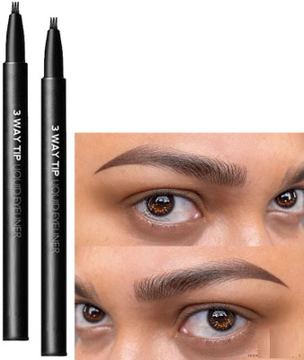 ADJD Eyebrow Three Elements tattoo eyeliner Pencil Micro-Fork Tip Applicator 2.4 g(BLACK)