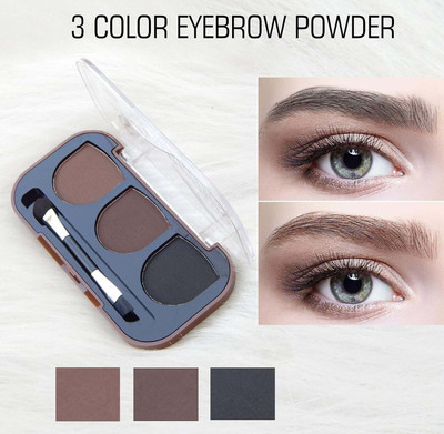 Latixmat Eyebrow Drawing Palette 3 Shades Smudgeproof Eyebrow Palette 9 g(Multicolor)