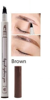 EVERERIN Eyebrow Tattoo Pen 4 Fork Tip Eyebrow Pen 1 g(BROWN)