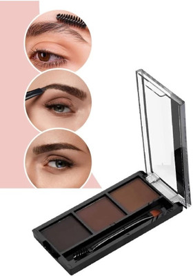 Jiwoo Instant Eyebrow Powder Cake Palette With Brush 7.6 g(BLACK & DARK BROWN)