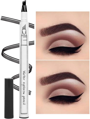 WOONGMI 4 Tip Microblade Eyebrow Pen for Denser & Fuller Eyebrows 1 g(BLACK)