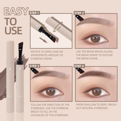 tanvi27 New Eyebrow Cream Non-smudge light Brown Setting Dye Brows Pen 1.8 g(light brown)