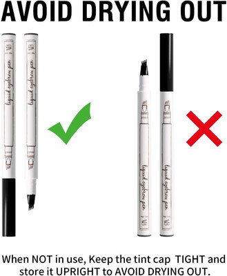YAWI the Fork Tip Applicators Eyebrow Tattoo Pen(black)