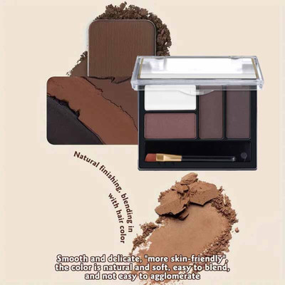 WOONGMI Instant Eyebrow Powder Cake Palette With Brush 8 g(Multicolor)