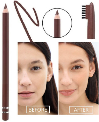 Luster Shine Waterproof & Smudge-proof, One Swipe Application Eyebrow Pencil(Brown)