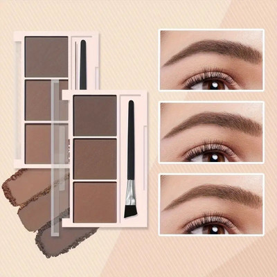 SILDUST Eyebrow 3 Color Palette - Define, Fill, and Shape Brows 7.2 g(MULTICOLOR)