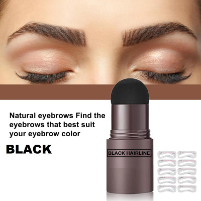 KA-KAIASHA PROFESSIONAL Eyebrow Stamp Waterproof, One Step Brow Stamp Stencil 10 g(BLACK)