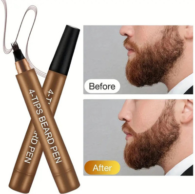 manasona Brown 3D Waterproof Microblading Eyebrow Pen, 4 Tip Tip Tattoo Pencil 2.5 g(BROWN)