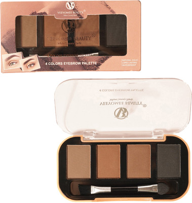Veeyomee Beauty 4 Shade Eyebrow Palette with Brush – Sculpt & Define Your Brows 9 g(Multi 02)