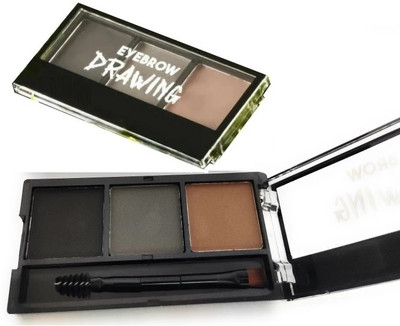 NADJA Eyebrow Drawing Kit with Dual Side Brush, Non Transfer Eyebrow Definer Palette 7.2 g(MULTI COLOR)