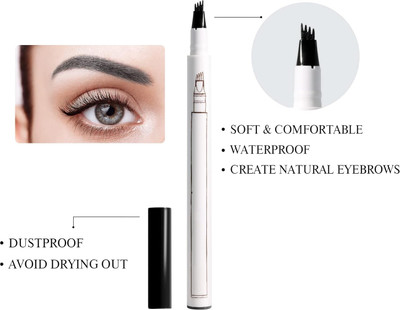 AFARAXIA Use Waterproof Eyebrow Pen Makeup with a Liquid texture 1 ml(Black)