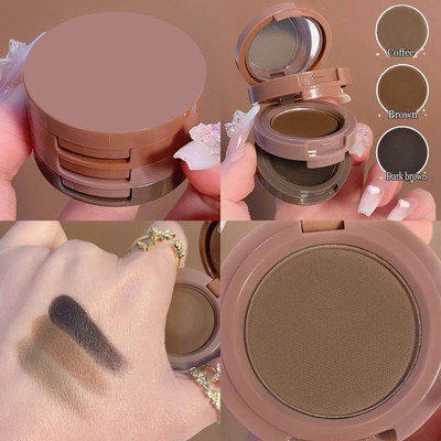 MYEONG 3 Color eyebrow Powder Palette Brow Definer Eyebrow Filler to Shape Perfect Kit 4.5 g(Mulri Shade)