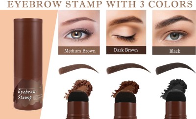 KAIASHA Eyebrow Stamp Enhancer Eyebrow Stamper Kit Waterproof 10 g(BROWN)