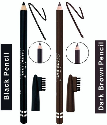 Cameleon EYE BROW PENCIL (BLACK&BROWN) COMBO 1 ml(BLACK, BROWN)
