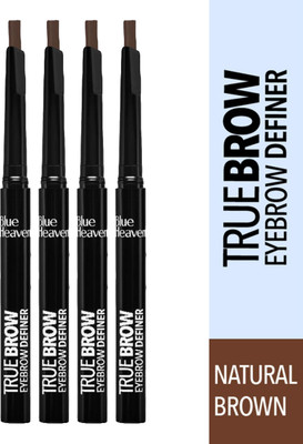 BLUE HEAVEN True Brow Eyebrow Enhancer 0.3G Natural Brown ( Pack of 4 ) 1.2 g(Natural Brown)