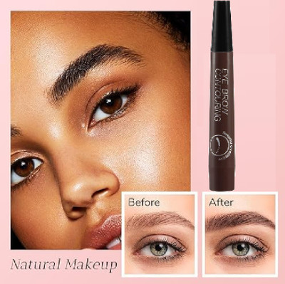 SHENY COLORS FINE & SHINE Eyebrow Pen Waterproof 24 Hours Long Lasting 1 ml(BROWN)