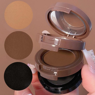 MYEONG Professional 3 Shades Eyebrow Palette | Waterproof Eyebrow Kit 4.5 g((Brown, Dark Brown & Black))