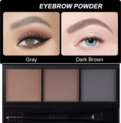 Vyomiris Eyebrow Powder Cake with brush Brow Palette Eyebrow Enhancer 7.2 g(Multicolour)