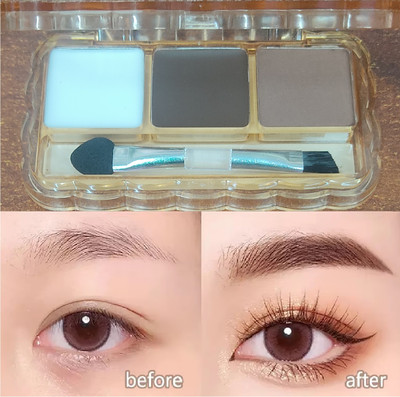 MYEONG The Brow Bar Eyebrow Enhancer Palette Easily blendable Dual-ended applicator 3 g(Intense)