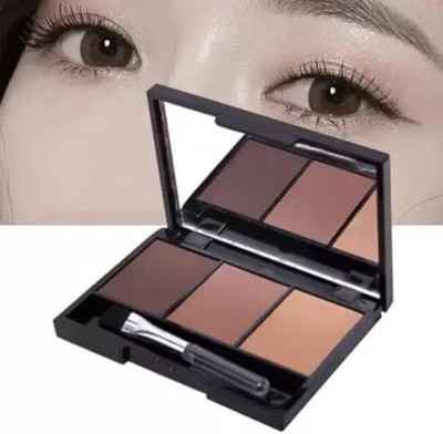 Wiffy 3 Color Eyebrow Powder Cake Palette With 1 Brush 7 multicolor 20 g(MULTICOLOR)