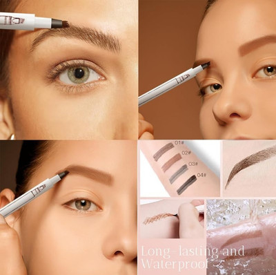 luzimaisa Eye brow New Tattoo Pen Contouring Pencil Waterproof Eyebrow Pen 4 Micro(brown)
