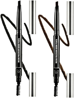 Three Elements eyebrow pencil with brush eyebrow definer brow filling pencil eyebrow enhancer 20 g(black, brown)