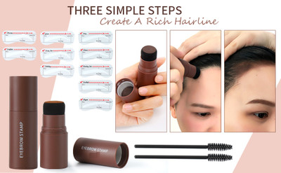 KAIASHA NATURAL Eyebrow Stamp Enhancer Eyebrow Stamper Kit Waterproof 10 g(BROWN)