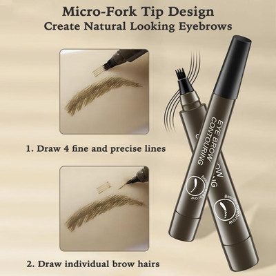 EVERERIN Eyebrow Pen - Brown | Waterproof & Smudge-Proof | One Swipe Application 5 g(Brown)