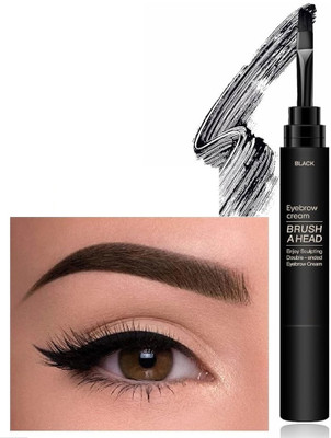 AFARAXIA Eyebrow Brush Double-Ended Eyebrow Cream for beautiful eyebrow 1.8 g(Black)