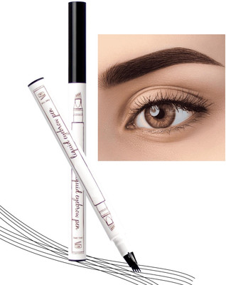 Emijun 4-Micro-Fork Tip, Fine Sketch Waterproof Microblading Brow Pencil(BLACK)